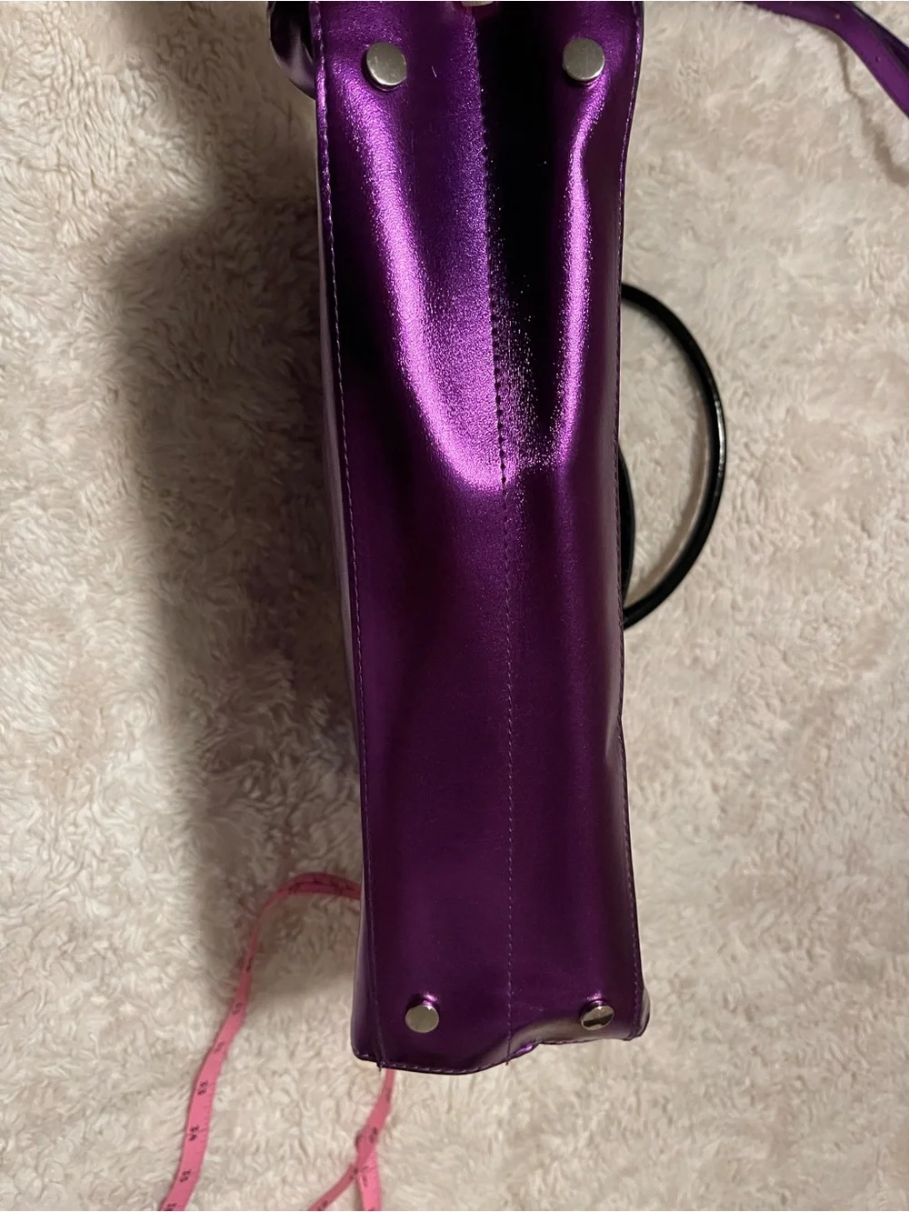 Younique Purple Metallic Presenter Tote Bag Handbag w/ Detachable Strap Logo